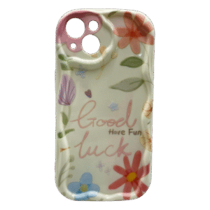 pochette iPhone 13/14 good luck fleurs